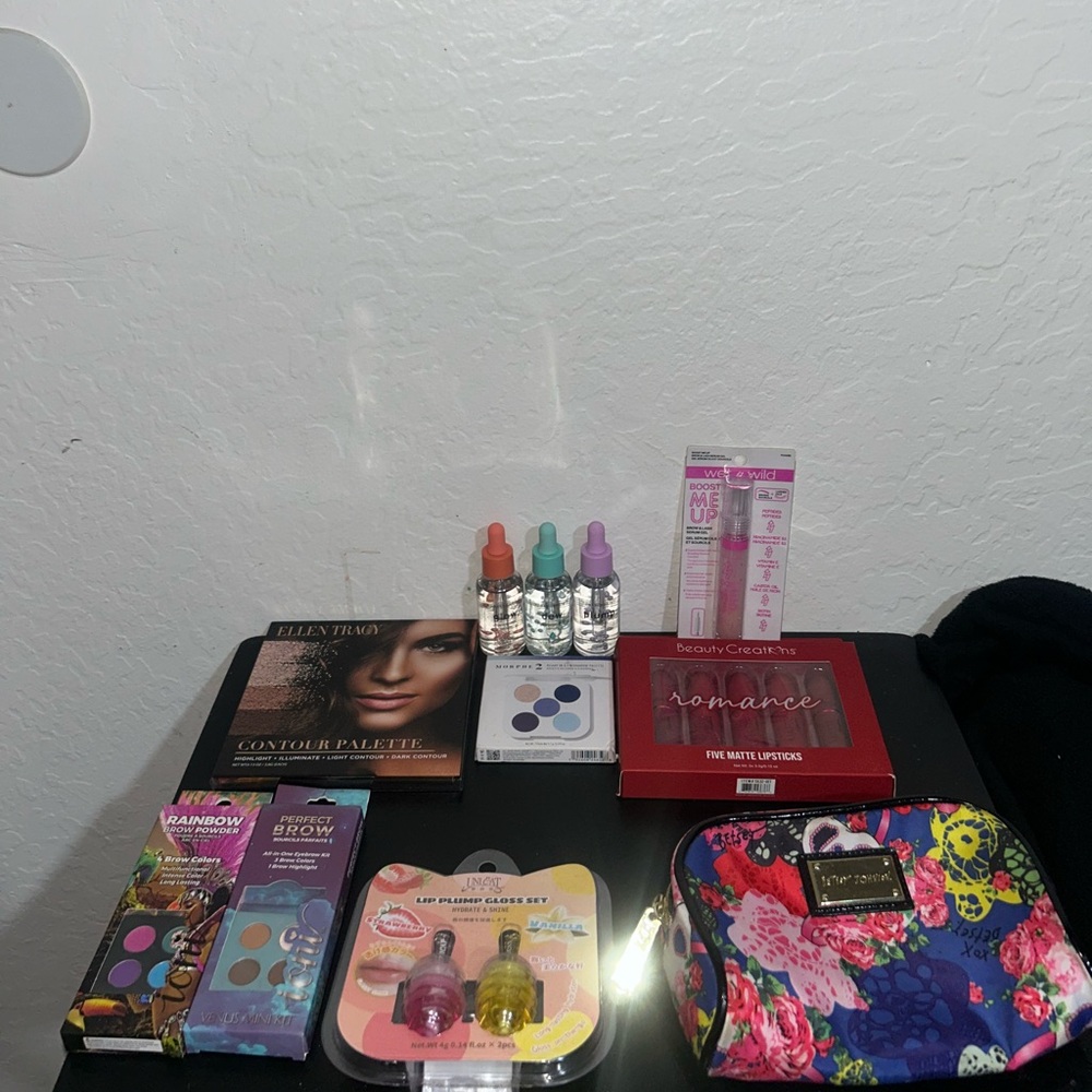 Makeup and Beauty Set with Floral Pouch
